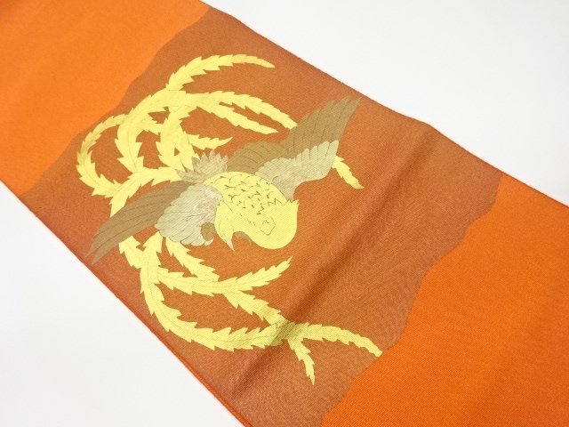 JAPANESE KIMONO / VINTAGE NAGOYA OBI / KINSAI / PHOENIX